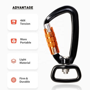 Fermaglio girevole 4KN per guinzaglio per cani, gancio a scatto Anti-torsione per Auto in lega di alluminio per guinzaglio per animali domestici - Product Image 4