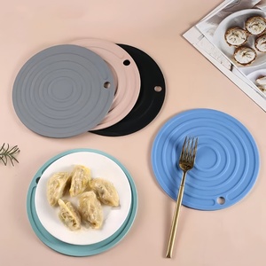 Multipurpose Non-Slip Heat Resistant Silicone <b>Trivet</b> Mats 7 Inch Round Shape Hot Pads Pot Holders for Kitchen Hot Dishes - Product Image 2