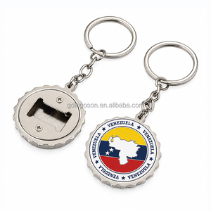 Llavero de recuerdo de Venezuela con forma de letra N personalizado de fábrica, con bailarín de Joropo y Cuatro, dijes esmaltados para venta al por mayor en tiendas de regalos - Product Image 6