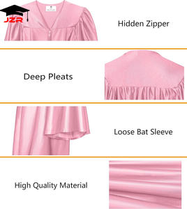 Robe de graduation <span class=keywords><strong>rose</strong></span> brillante avec toque pour adulte, ensemble universitaire lycée et université, robe de remise de diplôme 2026 et étole dorée - Product Image 5