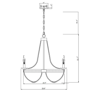 Lampadario <span class=keywords><strong>a</strong></span> <span class=keywords><strong>sospensione</strong></span> rustico americano in legno con perline, LED bianco caldo, semplice per cucina, sala da pranzo, <span class=keywords><strong>camera</strong></span> da <span class=keywords><strong>letto</strong></span> - Product Image 2