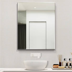 Espejo de Pared Irrompible, Espejo Templado de 6 mm con Bordes Biselados para <span class=keywords><strong>Hotel</strong></span>, Restaurante, Baño - Product Image 1