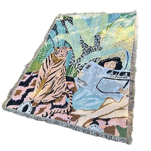 Manta de Camping Personalizada de Polialgodón con Patrón Geométrico para Exteriores, Tapete de Picnic, Cubre Sofá, Tapiz para Cabecera de Cama y Toalla - Product Image 5