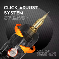 ABS Zetton 2400mAh 3.5/4.0mm slaglengte borstelloze motor direct drive professionele draadloze tatoeagepen voor artiesten
