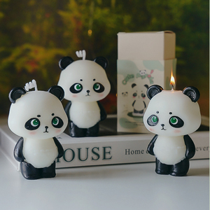 Cute Panda Shaped Scented <b>Candles</b> Black White Animal Soy Wax <b>Candles</b> for Birthday Party Home Decor Gifts - Product Image 2