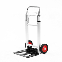 Chariot pliable multifonctionnel en aluminium et plastique pour le déménagement de meubles, à un seul niveau, idéal pour le garage