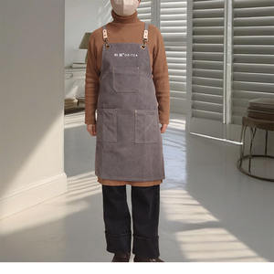 Di alta qualità in tela riutilizzabile bavaglino resistente alle macchie da cucina <span class=keywords><strong>per</strong></span> Nail Art latte tè parrucchiere Logo ricamato - Product Image 6