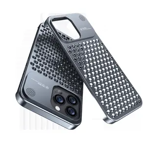 Étui de Dissipation thermique creux en alliage d'aluminium sans cadre pour IPhone 14 13 15 Pro Max 14Pro 15Pro I Phone IPhone14 Cover
