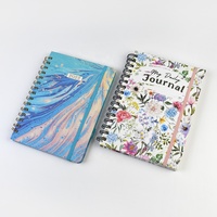 Carnet de notes A5 à spirale, couverture rigide, avec élastique, coins arrondis, journal personnalisé, onglets d'indexation, vente en gros
