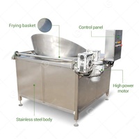 Friteuse de charbon par lots de l'industrie Freidora Pellet Machine à frire les bananes et les oignons entièrement automatique pour les arachides