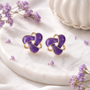 Orecchini a Perno Geometrici Triangolari Vintage per Donne, Stile Smaltato, Eleganti Gioielli per Orecchie alla Moda - Product Image 4