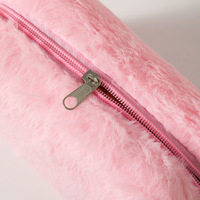 Sac cosmétique octogonal en peluche de couleur unie, sac de rangement pour produits de soin de la peau, sac de rangement pour cosmétiques de voyage