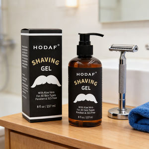 Gel da Barba Trasparente Personalizzato per Uomo, Cura di Precisione della Barba, con Acido Ialuronico e Aloe Vera, per Pelli Sensibili, Formato da Viaggio, OEM - Product Image 4