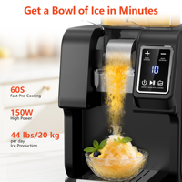 Machine à glace en flocons la plus vendue, service OEM/ODM d'usine, 20 kg/jour, refroidissement instantané, pour Bingsu, lait, jus et cola.
