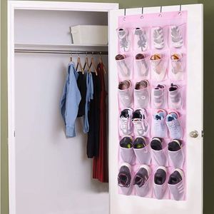 Over the Door Hanging Foldable <b>Shoe</b> Organizer with 24 Large Mesh Pockets for Wardrobe Storage - Product Image 4
