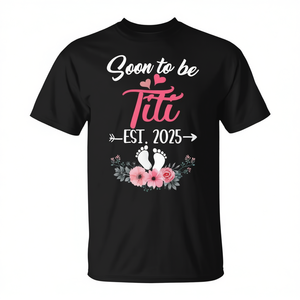 Camiseta Soon To Be Titi Est 2025 para regalo de tía embarazada - Product Image 2