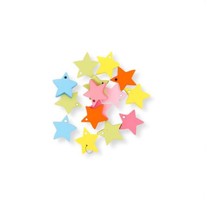 Accessorio in Legno a Forma di Stella Ilan 20mm 15pz per Decorazioni Artigianali - Product Image 1