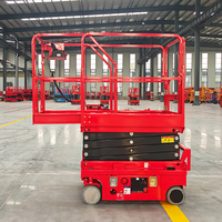 Plateforme élévatrice à ciseaux en acier électrique 3,9 m 100 kg certifiée CE, mini plateforme de travail en hauteur pour le chargement en entrepôt