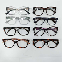 Montura de Gafas de Acetato Grueso de Alta Calidad para Hombre y Mujer, Clásicas, de Aro Completo, Ligeras y Cómodas para Lentes Graduadas
