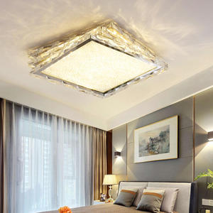 Candelabro de cristal LED, nuevo estilo, lámpara de techo cuadrada inteligente de lujo para sala de estar y dormitorio, Base de hierro, para el hogar y la Oficina - Product Image 2