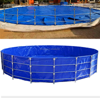 Bassin pliable en PVC durable de 4000 litres pour l'élevage, grand réservoir à poissons pliable pour la vente