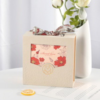 Emballage alimentaire vide en papier jetable avec logo personnalisé emballage de mariage de noix séchées emballage de bonbons paquets cadeaux de fruits secs boîte de Diwali
