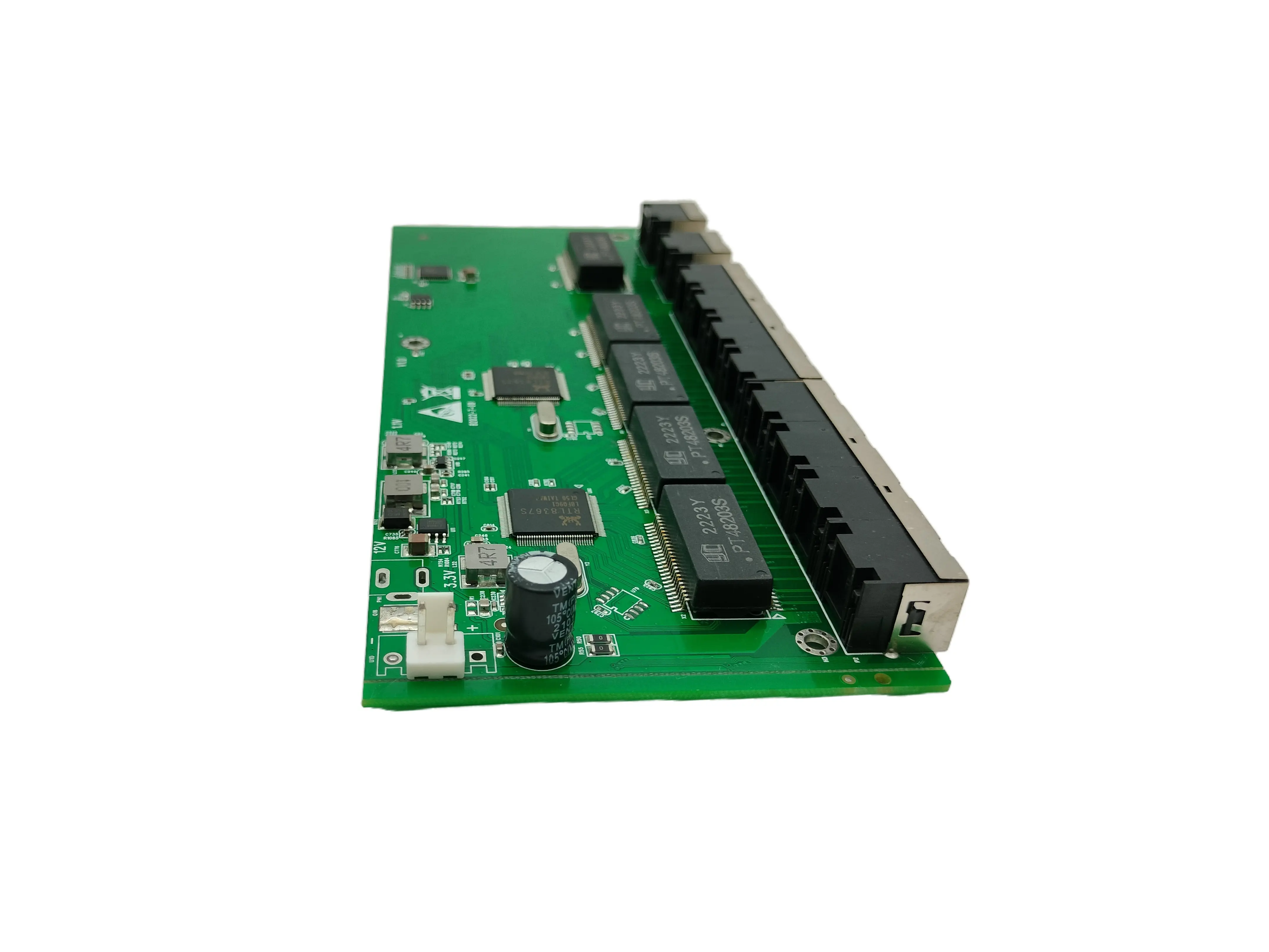 PCBA 8-Port 10/100/1000 + 2 Gigabit RJ45 Uplink Port Power Of Ethernet PoE Switch