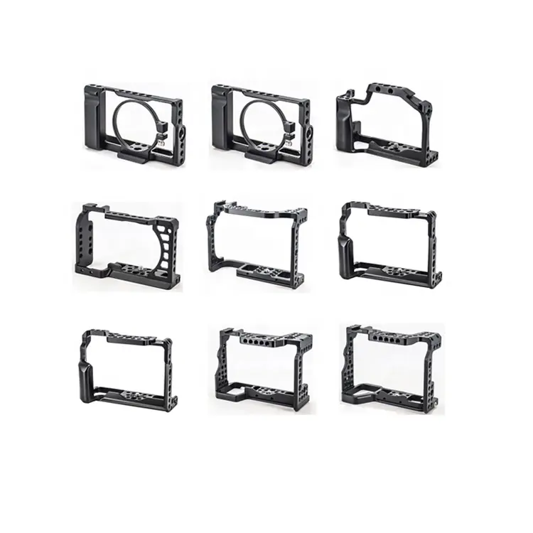 Camera Cage Aluminum Alloy Video Cage with Dual Cold Shoe Mounts Numerous 1/4 Inch Threads Replacement for Sony