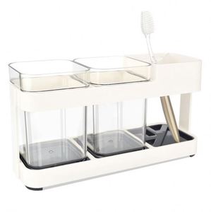 Home Creative Set Toothholder Lovers Travel Cover Toothbrush <b>Holder</b> Two Cups - Product Image 1