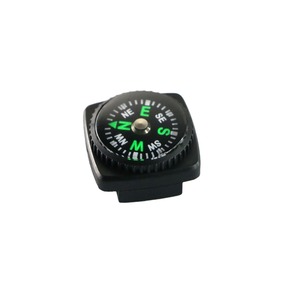 Outdoor <b>Compass</b> <b>Watch</b> Strap 20mm PVC Rubber Case Pointer Dial Camping Navigation Guide ABS Copper Material - Product Image 1
