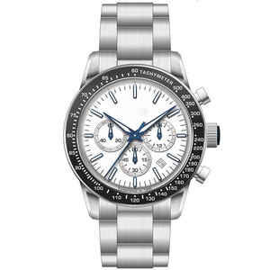 Erkek yeni favori japonya kuvars mekanizmalı saat iki saat dilimi 316L çelik kasa ve bant kronograf U3029 - Product Image 5