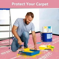 Film de protection pour sols de chantier, film plastique anti-impact pour travaux de rénovation et de peinture, protection des sols