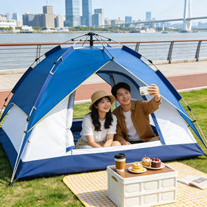 Tente de camping tout-terrain quatre saisons imperméable à double couche, facile à transporter, installation rapide, légère et pliable pour pique-nique en famille et voyages - Product Image 1