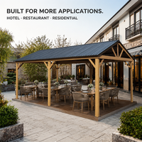 Auvent de gazebo en aluminium conçu pour les projets de concessionnaires et de entrepreneurs, avec auvent rétractable et options de finition personnalisées