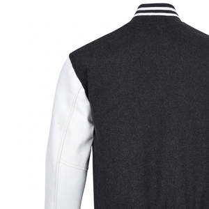 High Quality Letterman Varsity <b>Jackets</b> Wool Body <b>Mandarin</b> <b>Collar</b> Horn Button Closure Windproof Breathable Winter Men's <b>Jacket</b> - Product Image 1