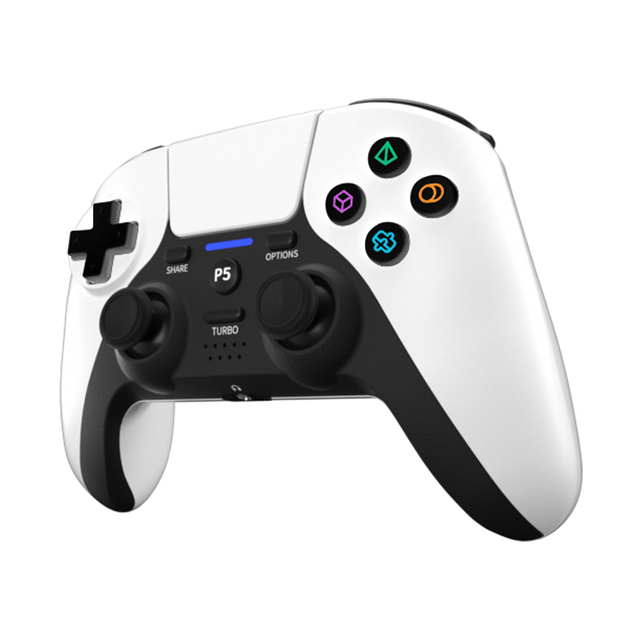 P5 for Ps5 Gamepad PC Controller Wireless Motion Sensor Dual Motor Vibration Turbo Function Integrated Speaker Share Button