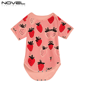 Mode Blancs Couleurs Polyester Coton Sensation Sublimation Personnalisée À Manches Courtes Bébé Body Peau Tactile 0-24 <span class=keywords><strong>Mois</strong></span> Body Suit - Product Image 2