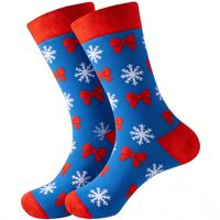 Chaussettes en coton pour homme, cadeau de Noël, chaussettes mi-mollet respirantes et douces à motifs de dessins animés pour hommes adultes