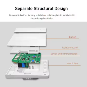 Minuterie de télécommande de l'application d'usine Lerlink Commande vocale à 2 voies avec Alexa Google Home Yandex Interrupteur mural neutre Tuya <span class=keywords><strong>ZigBee</strong></span> - Product Image 5