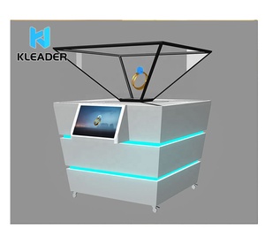 Vitrine d'affichage de Projection de <span class=keywords><strong>pyramide</strong></span> holographique de 360 degrés Support de boîte d'armoire transparente Verre d'<span class=keywords><strong>hologramme</strong></span> d'écran tactile - Product Image 3