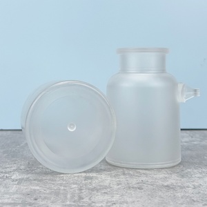 <b>Empty</b> 100ml 200ml 300ml Round Body Scrub Matte Plastic Bath Salt Bottle With Cork and Spoon Cosmetic Packaging - Product Image 4