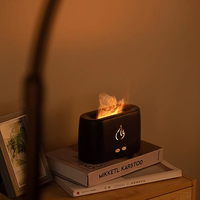 Diffuseur d'arômes à flamme simulée 200 ml, humidificateur ultrasonique à brume froide, décoration de bureau à domicile, huile essentielle, USB, usage domestique, cadeau 1 an