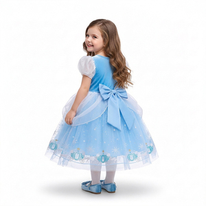 ชุดเจ้าหญิงแช่แข็งสำหรับเด็กพร้อมกระโปรงผ้าทูลล์ลายเกล็ดหิมะสำหรับการแสดงบนเวทีวันฮาโลวีนงานวันเกิดคอสเพลย์ - Product Image 3