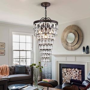 Ampoule E14 <span class=keywords><strong>lustre</strong></span> en hélice en laiton Antique en forme de goutte d'eau en cristal - Product Image 3