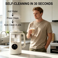 Machine automatique pour la préparation de lait végétal, 1200 ml, récipient en acier inoxydable, 800 W, maintien au chaud, nettoyage facile, usage domestique