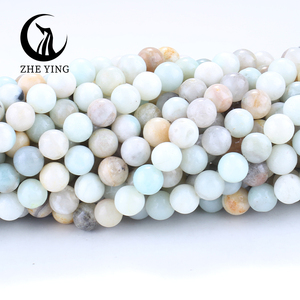 Perles rondes en Amazonite Zhe Ying 6mm 8mm 10mm, pierres précieuses en vrac, cristal <span class=keywords><strong>de</strong></span> guérison, fleur - Product Image 5