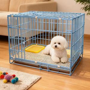 Bold Folding Pet Cage <b>Dog</b> Cage Household With Toilet Separate Indoor Small And Medium-Sized <b>Dog</b> Cage Easy To Store - Product Image 2