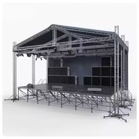 Système de base de demi-coupleur pour scène en treillis carré en alliage d'aluminium avec capacité de charge de 750 kg