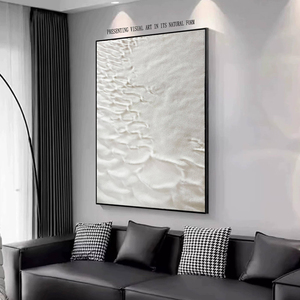 Dipinto a Olio Acrilico Personalizzato con Texture Dipinta a Mano, Arte Minimalista Paesaggistica Cinese per Sala da Pranzo e Pareti Domestiche con Motivi Naturali - Product Image 3
