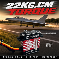 Servomoteur étroit XQ-POWER XQ-S2221D 22KG numérique sans noyau, corps de 12mm, étanche, 0.10s, 8.4V pour avion RC et UAV, vente en gros